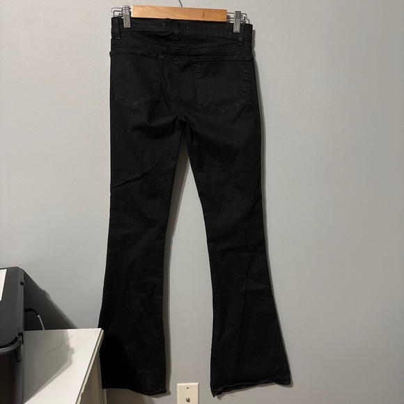J. Brand jeans women’s size 6 size 27 black wax feel dry clean Flare - Picture 7 of 11